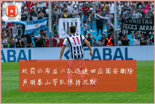 处罚公布后六队迅速回应国安删除声明泰山等队保持沉默